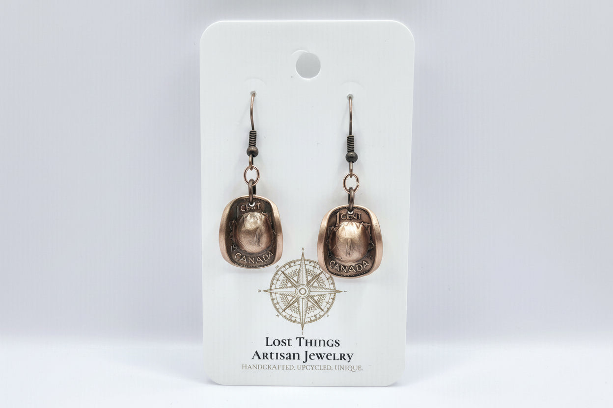Cowboy Hat Penny Earrings/Necklace