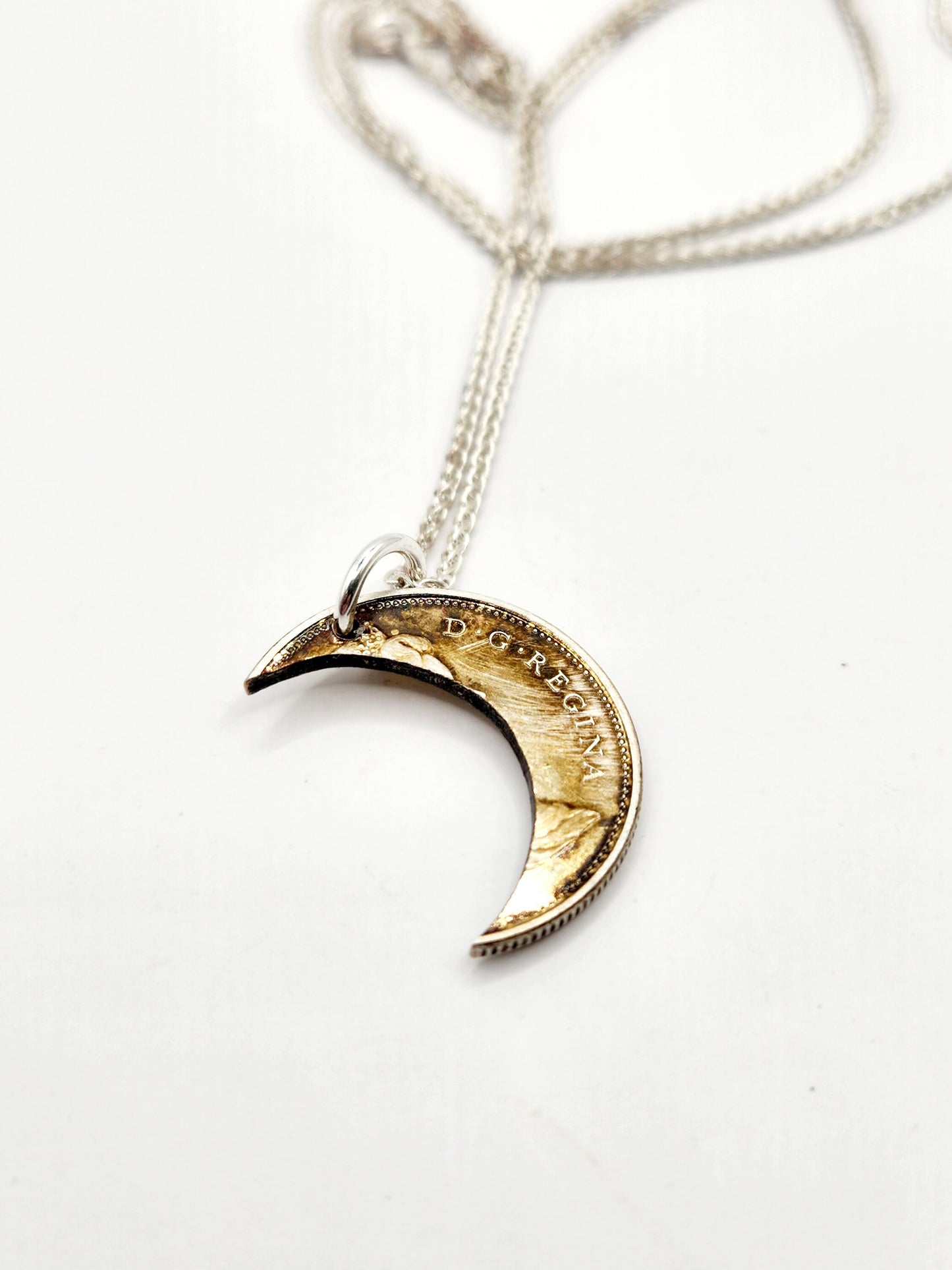 Crescent Moon Coin Necklace