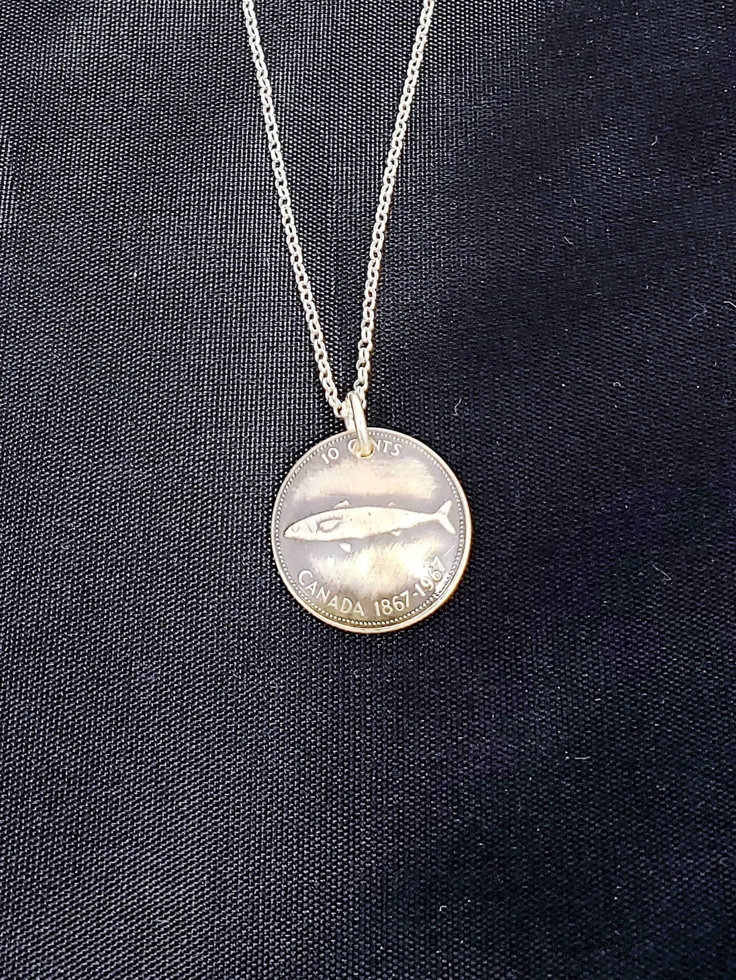 Canadian Centennial Dime Necklace