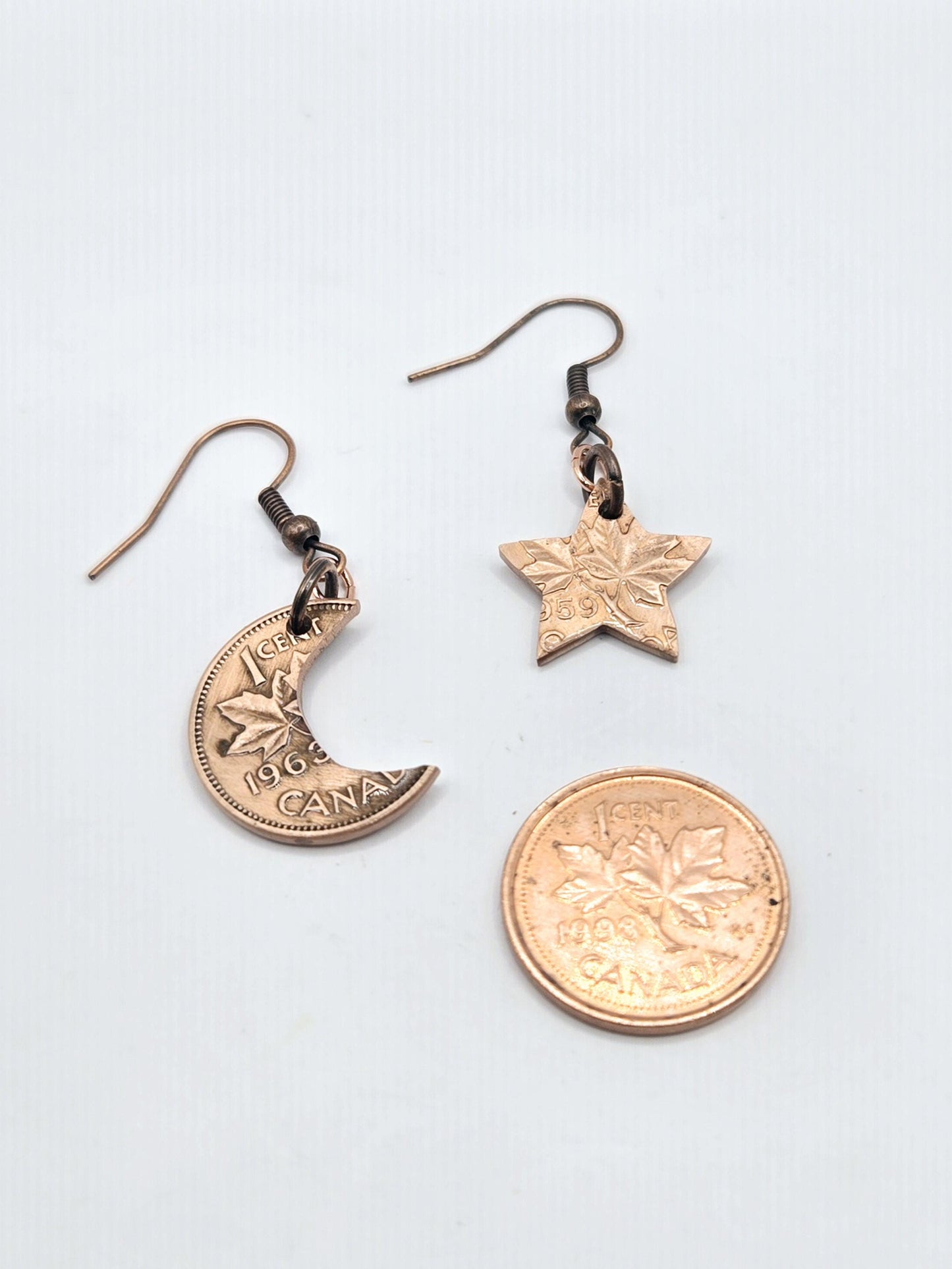 Celestial Moon and Star Earrings