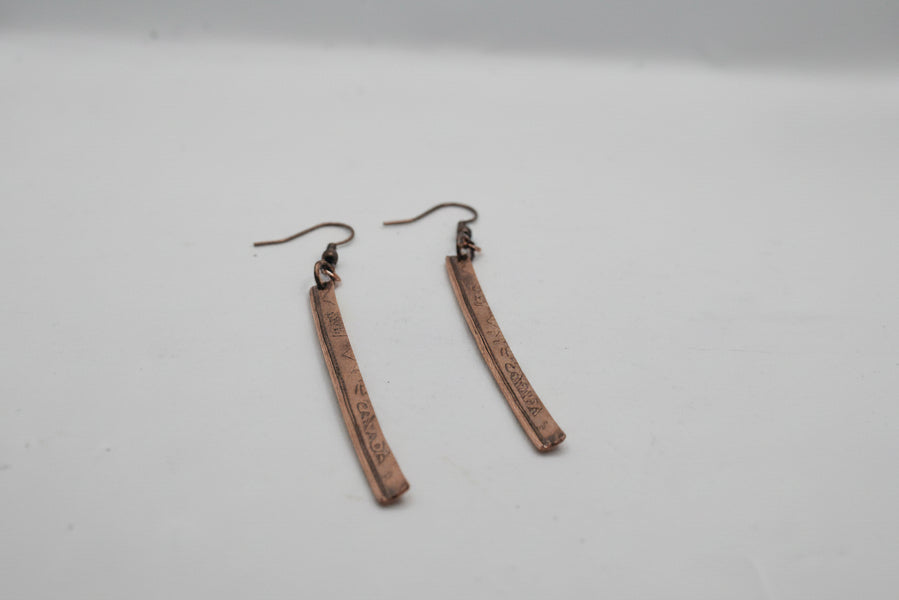 Canadian Penny Elongated Earrings/Necklace