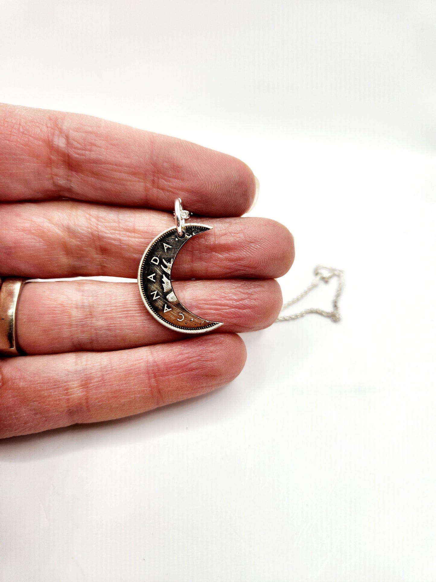 Crescent Moon Coin Necklace