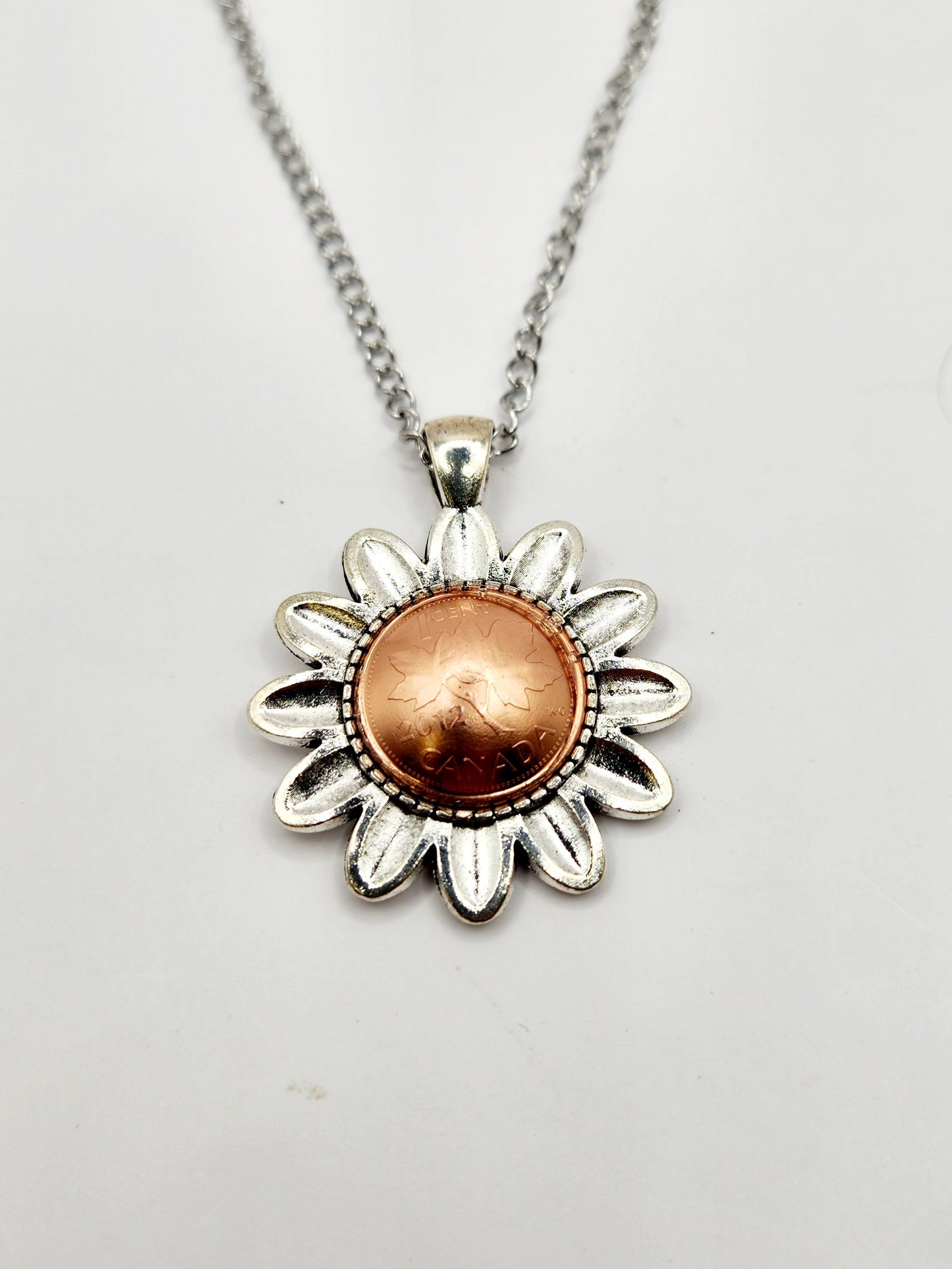 Floral Penny Pendant