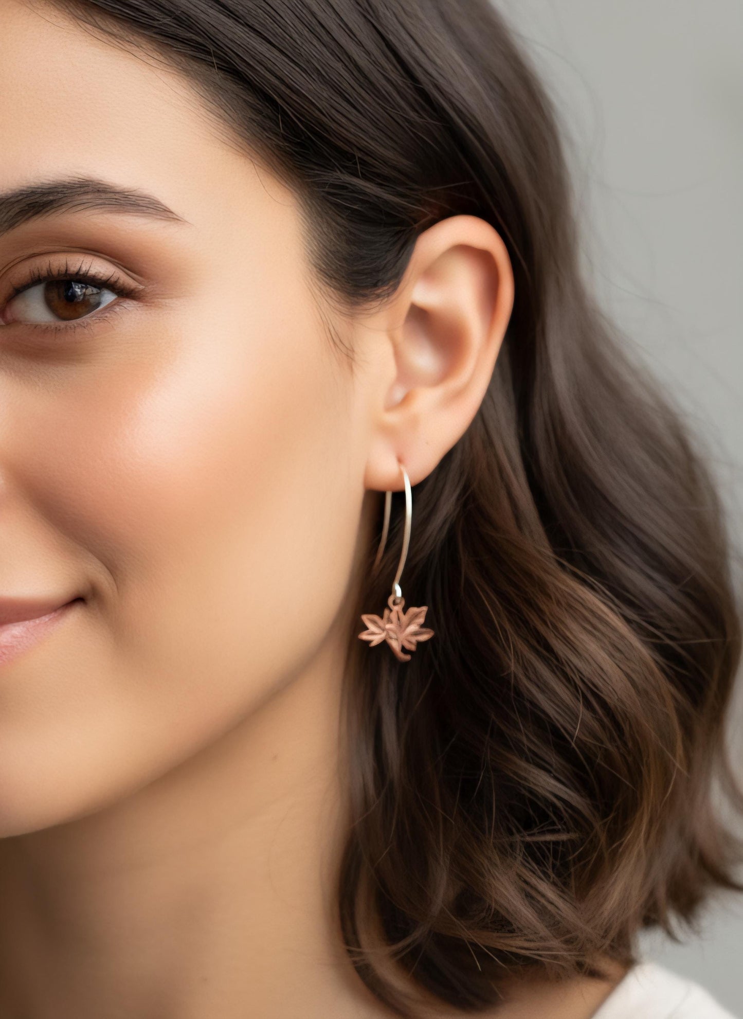 Hand Cut Maple Leaf Earrings