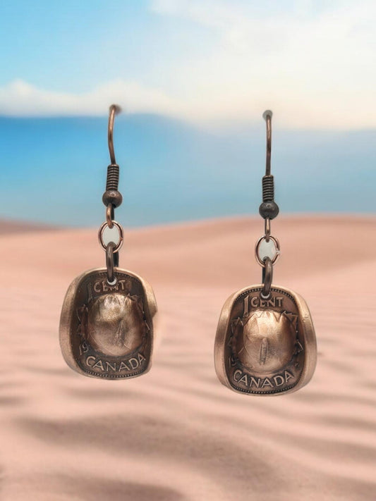 Cowboy Hat Penny Earrings/Necklace