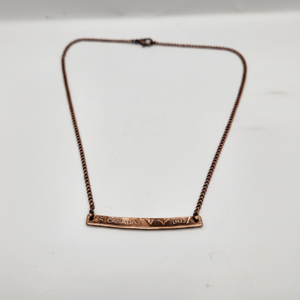 Canadian Penny Elongated Earrings/Necklace