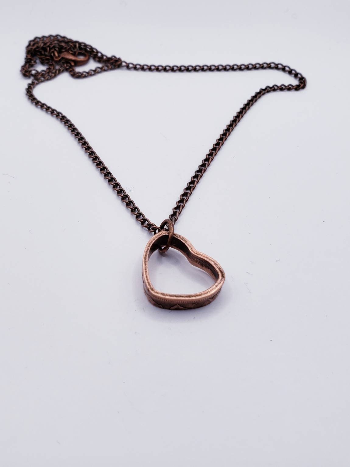 Penny Heart Necklace and Earrings