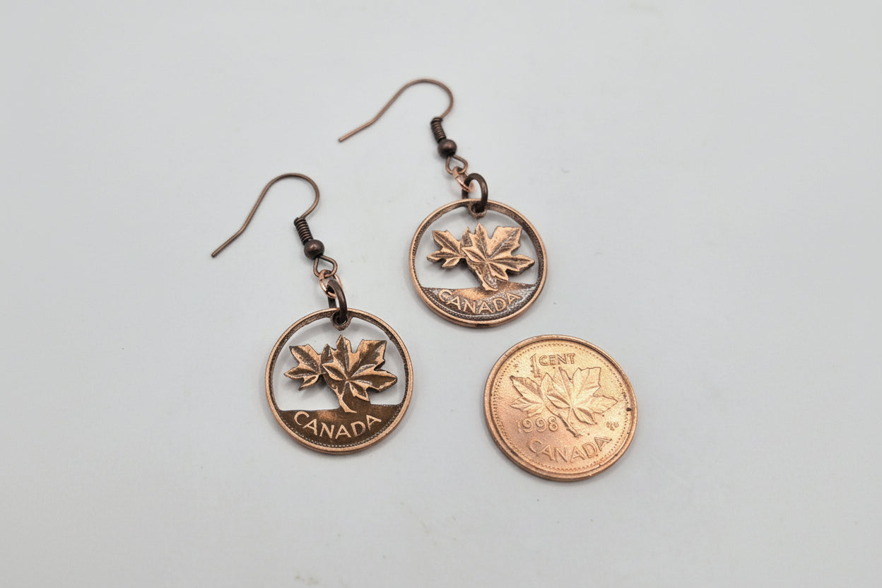 Hand Carved Canadian Pennies