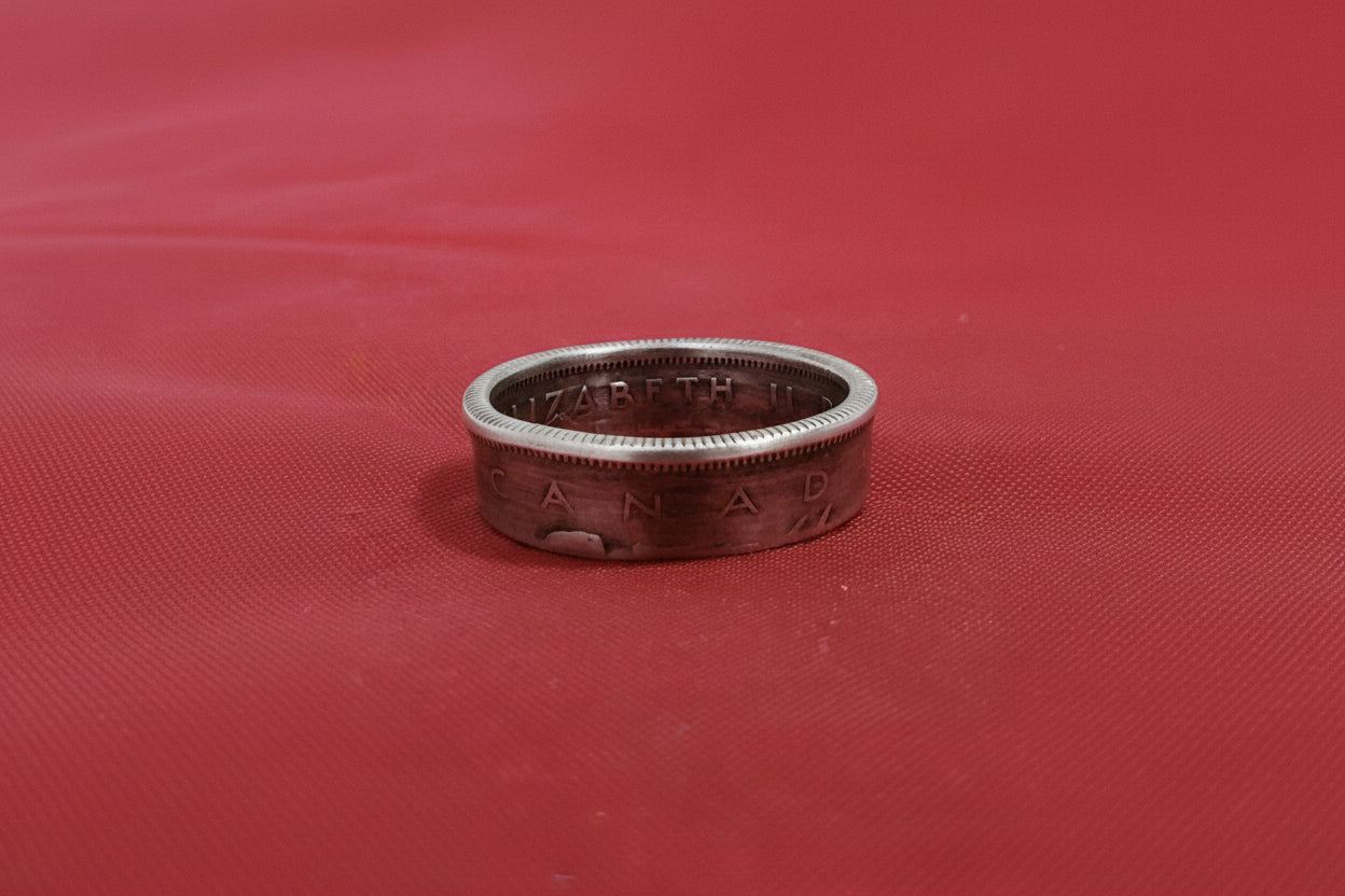Canadian Silver Quarter Ring