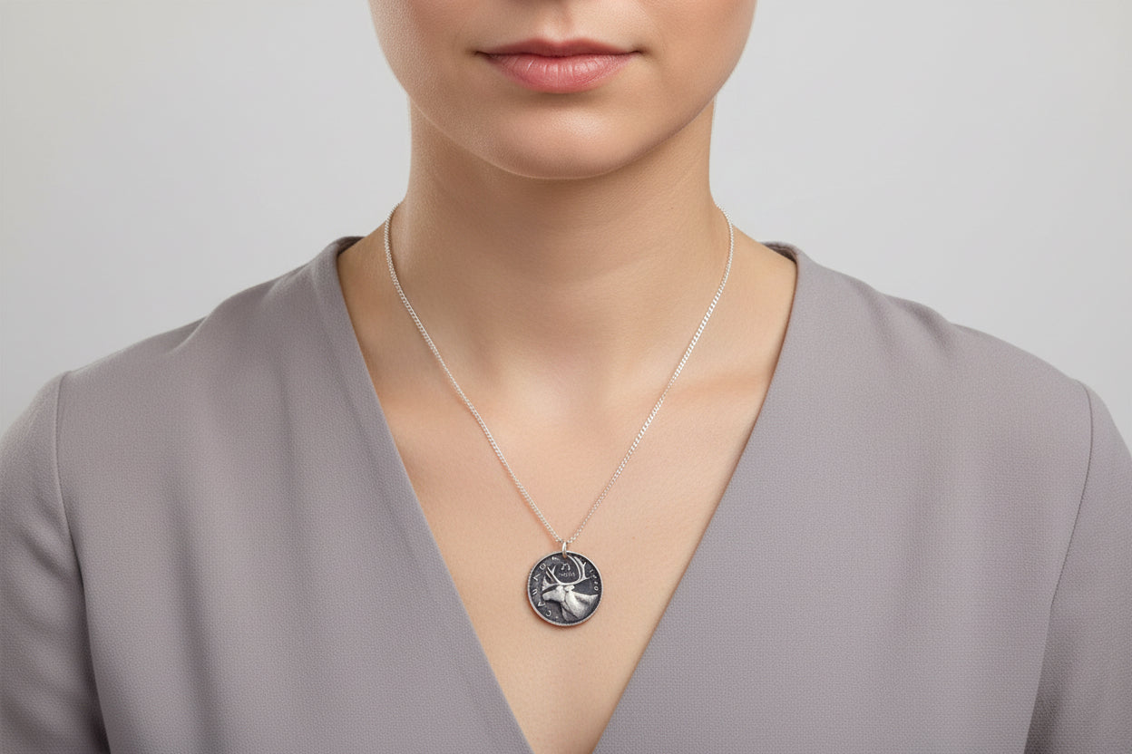 Silver Quarter Necklace