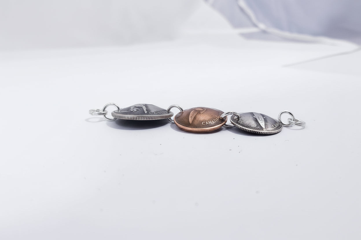 Canadian Centennial Triple Coin Necklace