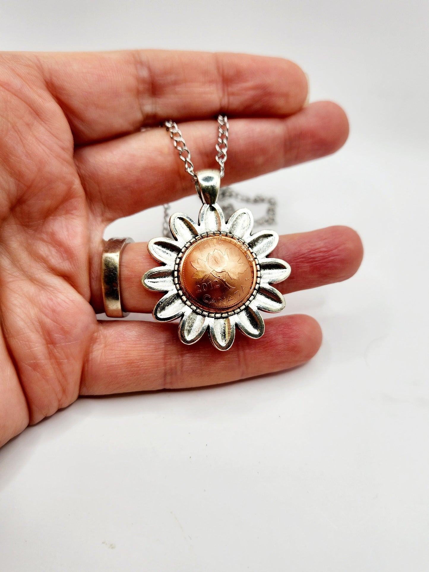 Floral Penny Pendant