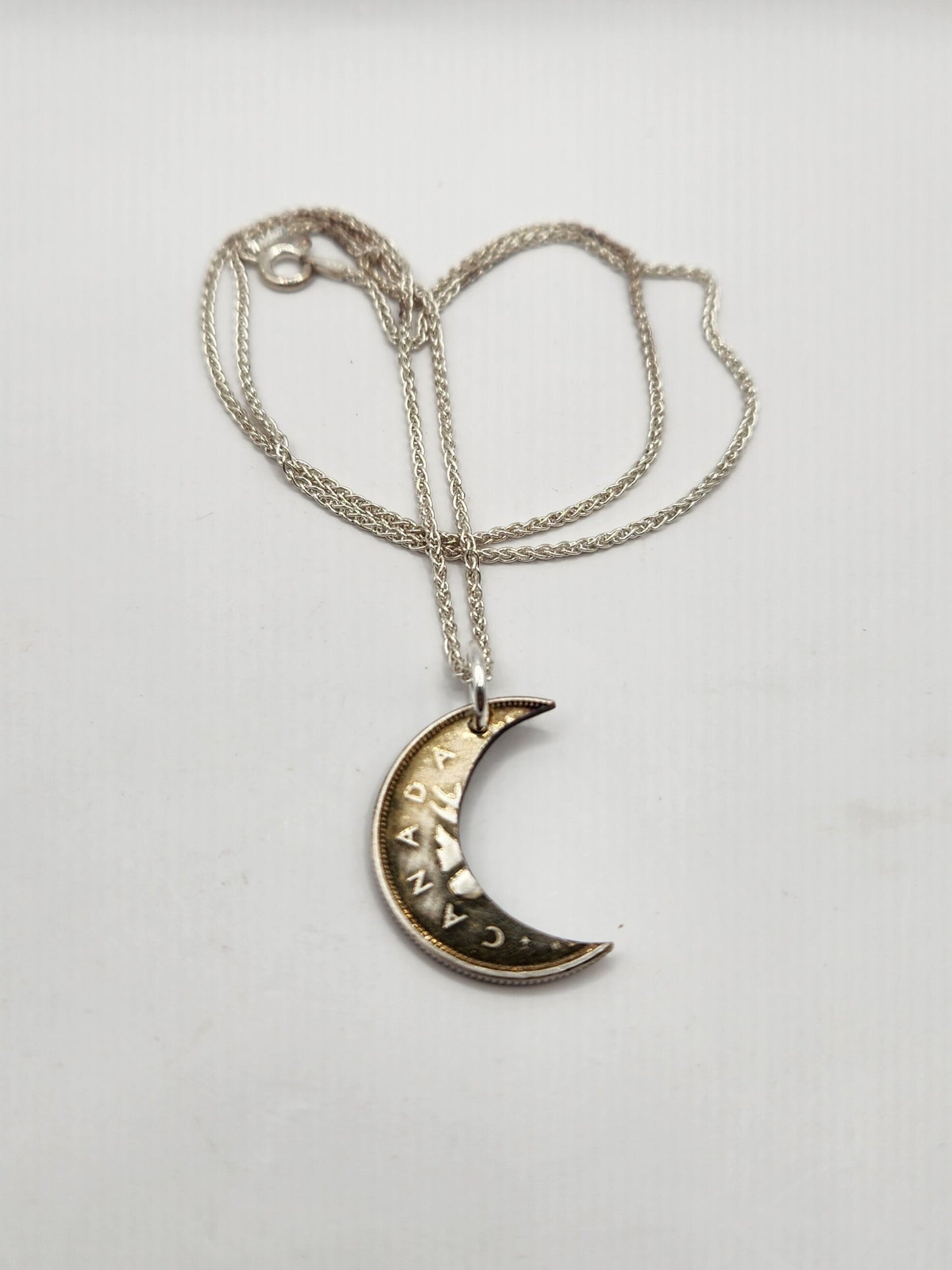 Crescent Moon Coin Necklace