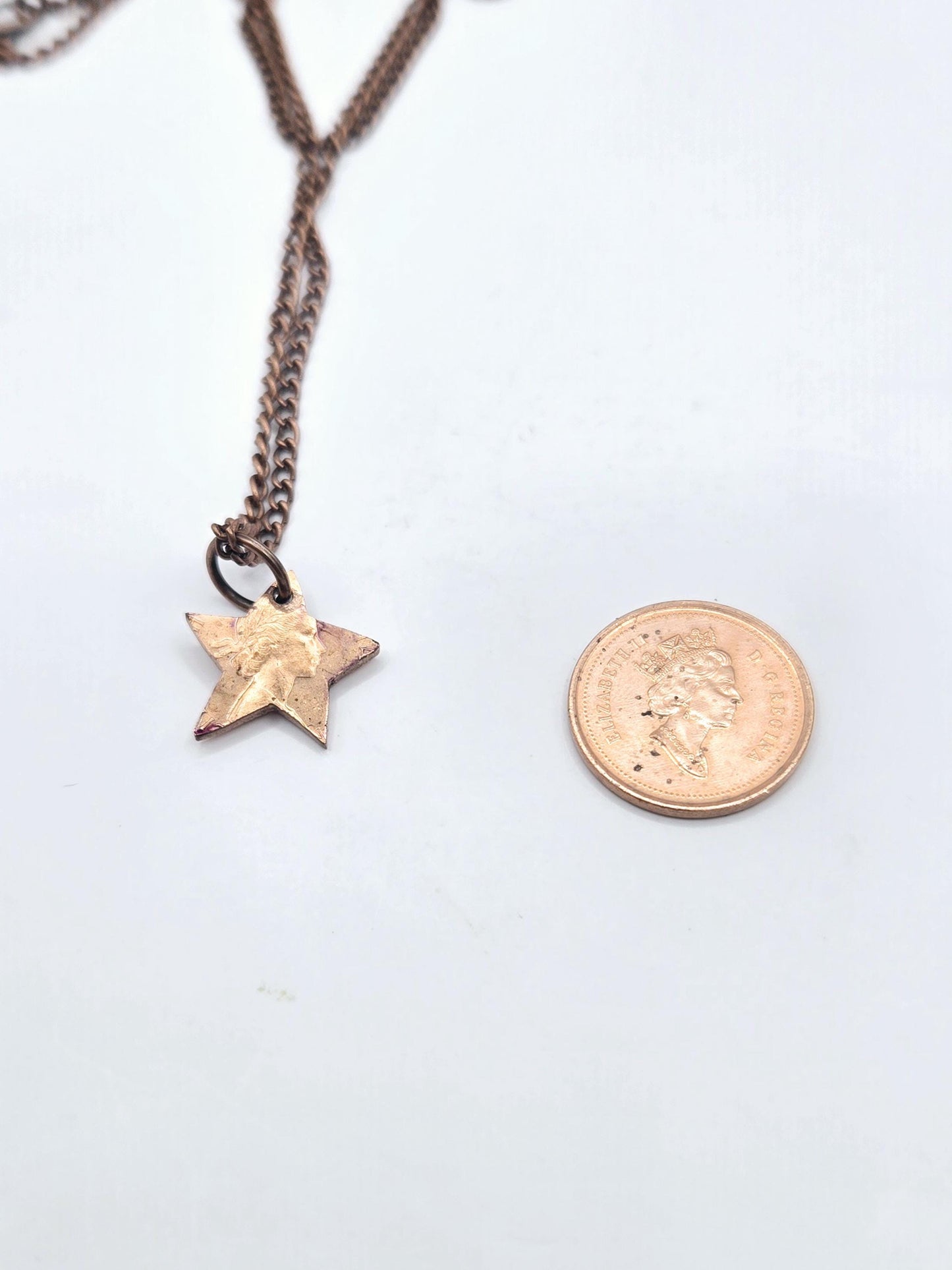 Copper Penny Star Necklace