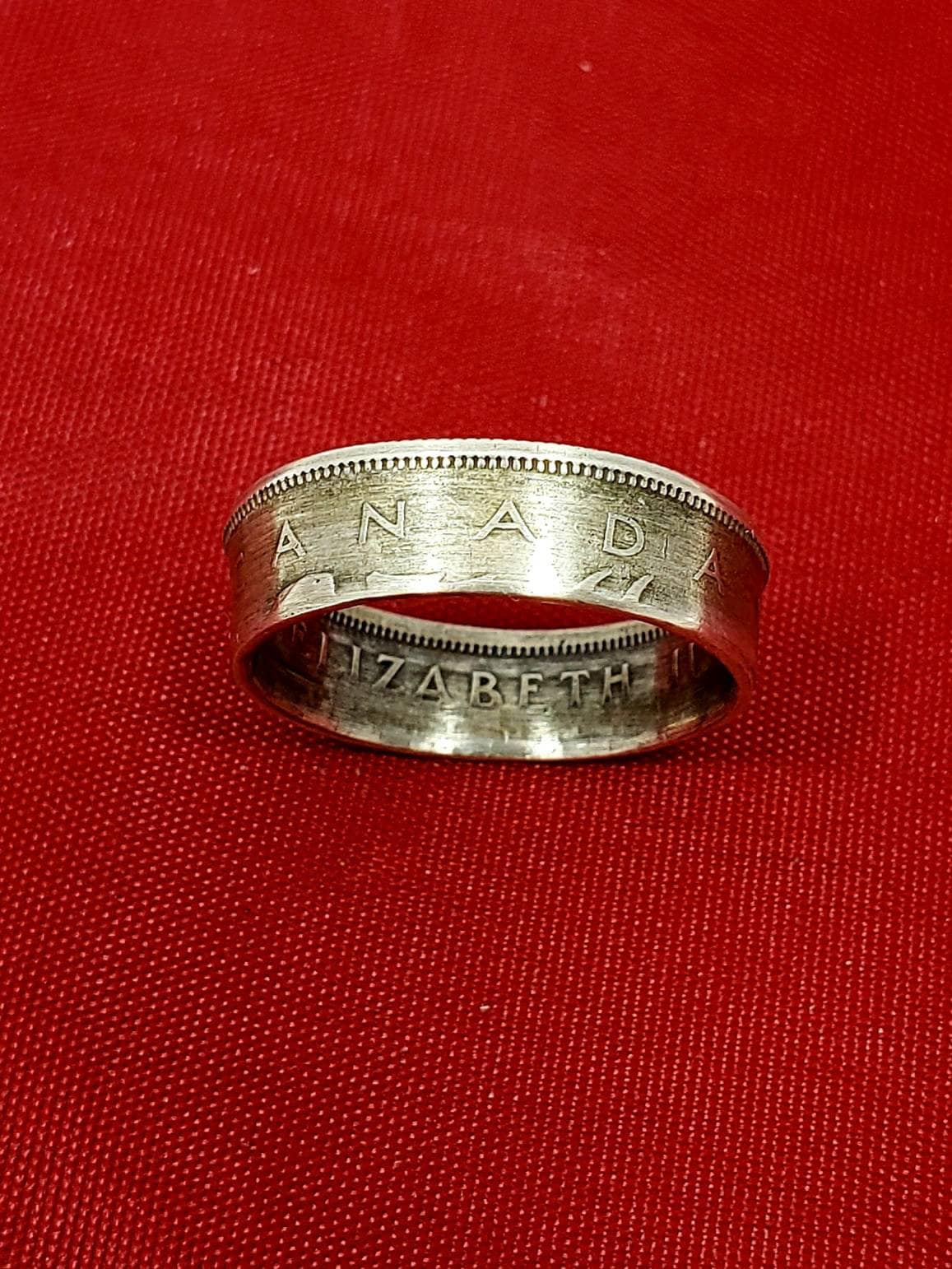 Canadian Silver Quarter Ring