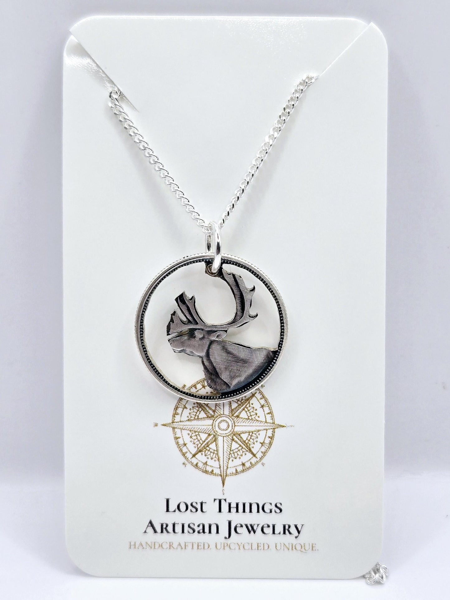 Carved Canadian Silver Quarter