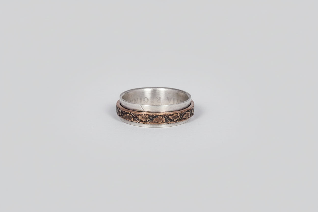 Spinner Ring Made From Canadian Coins