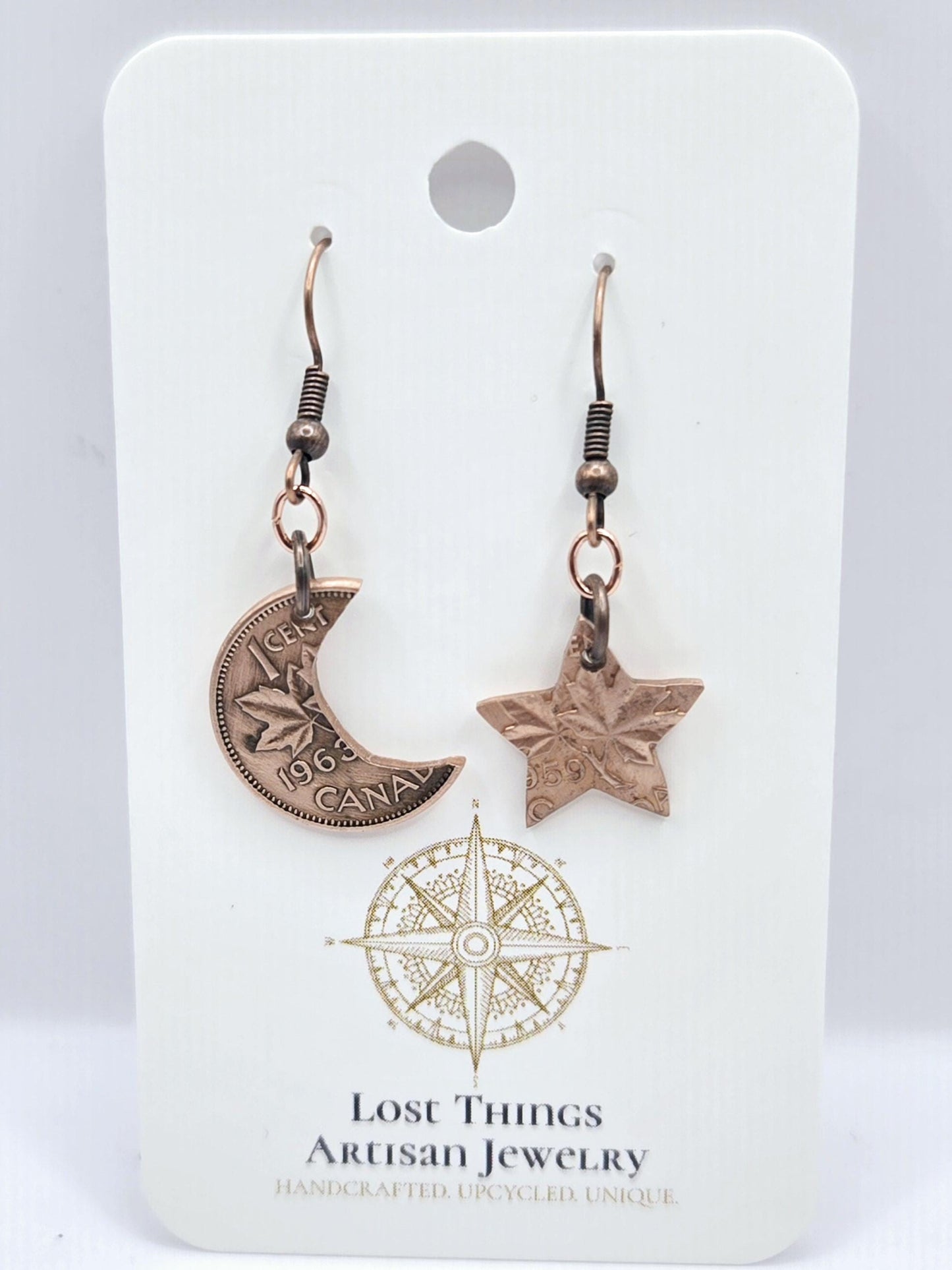 Celestial Moon and Star Earrings