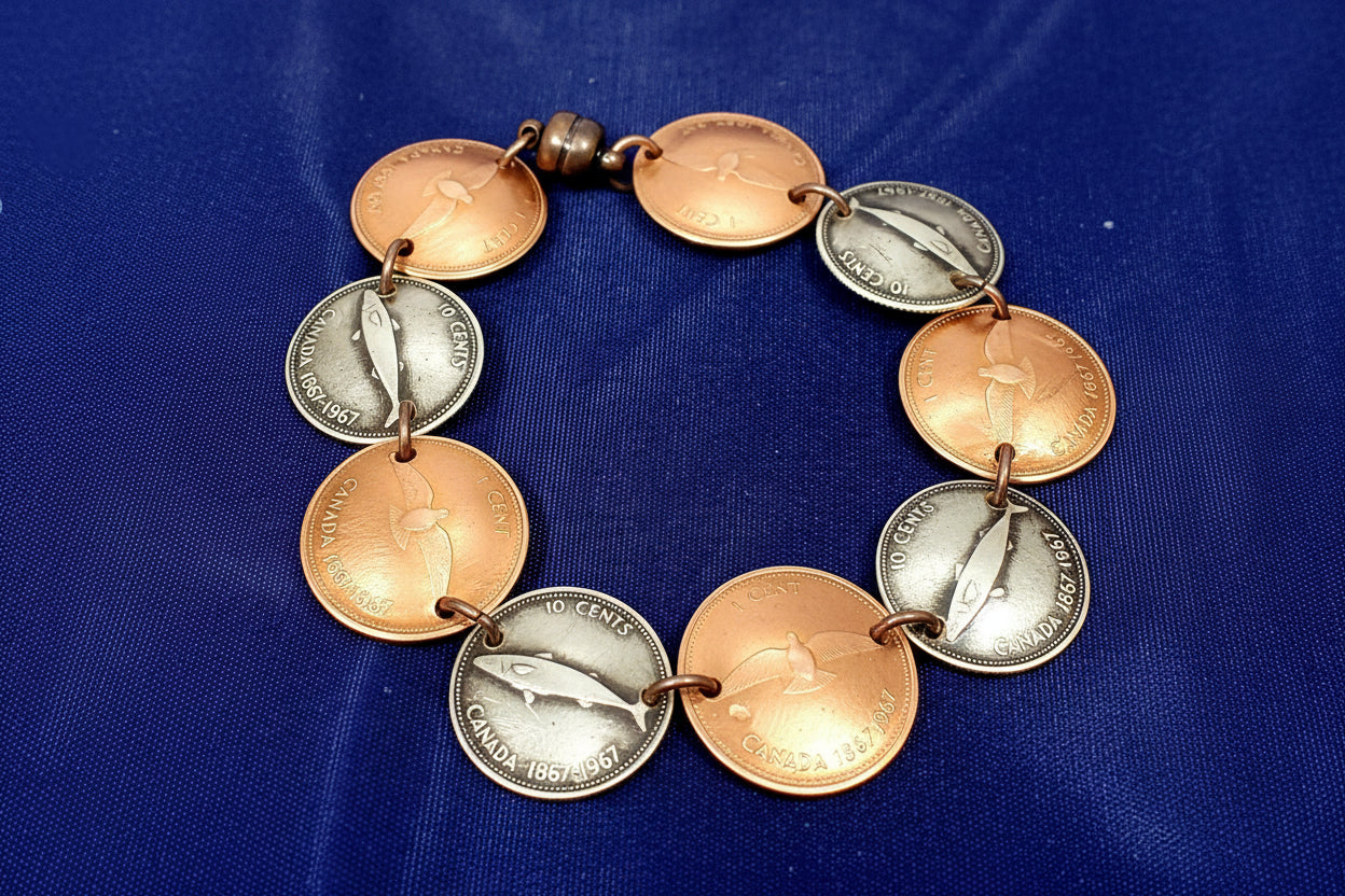 1967 Penny and Dime Bracelet