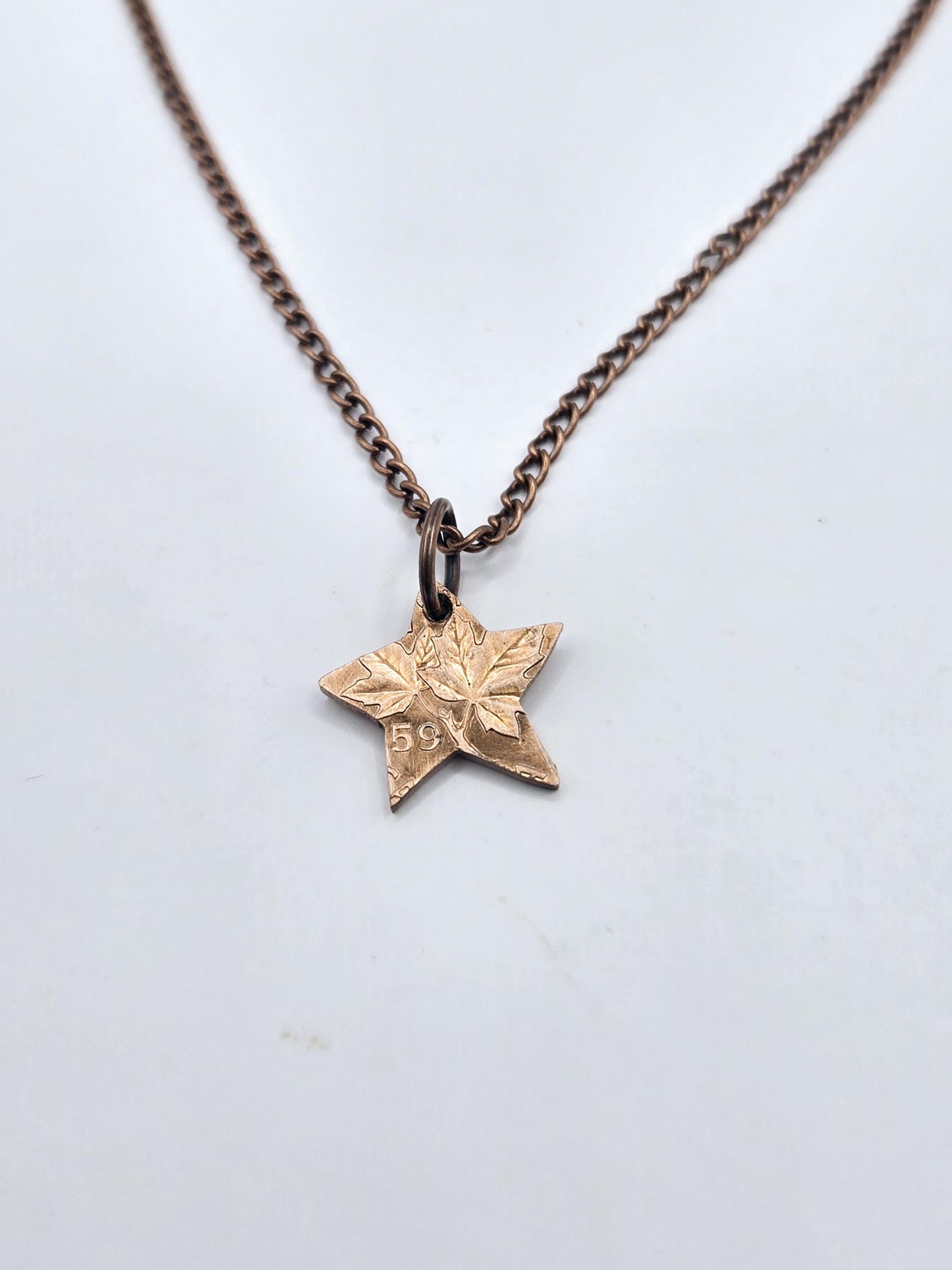 Copper Penny Star Necklace