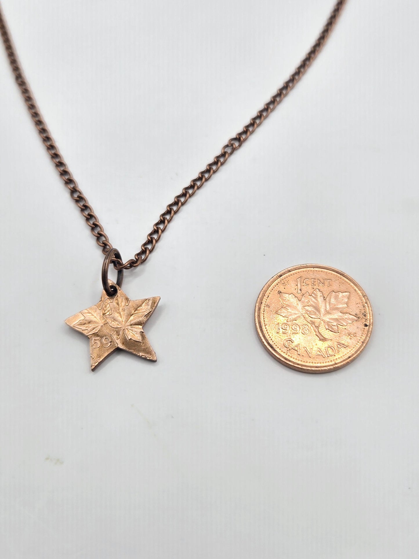 Copper Penny Star Necklace
