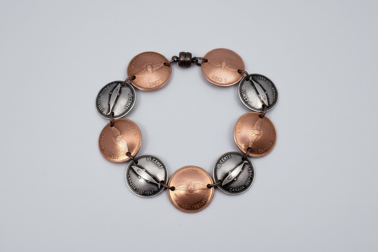 1967 Penny and Dime Bracelet