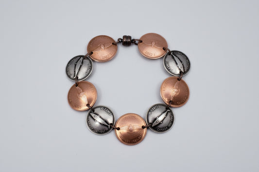 1967 Penny and Dime Bracelet