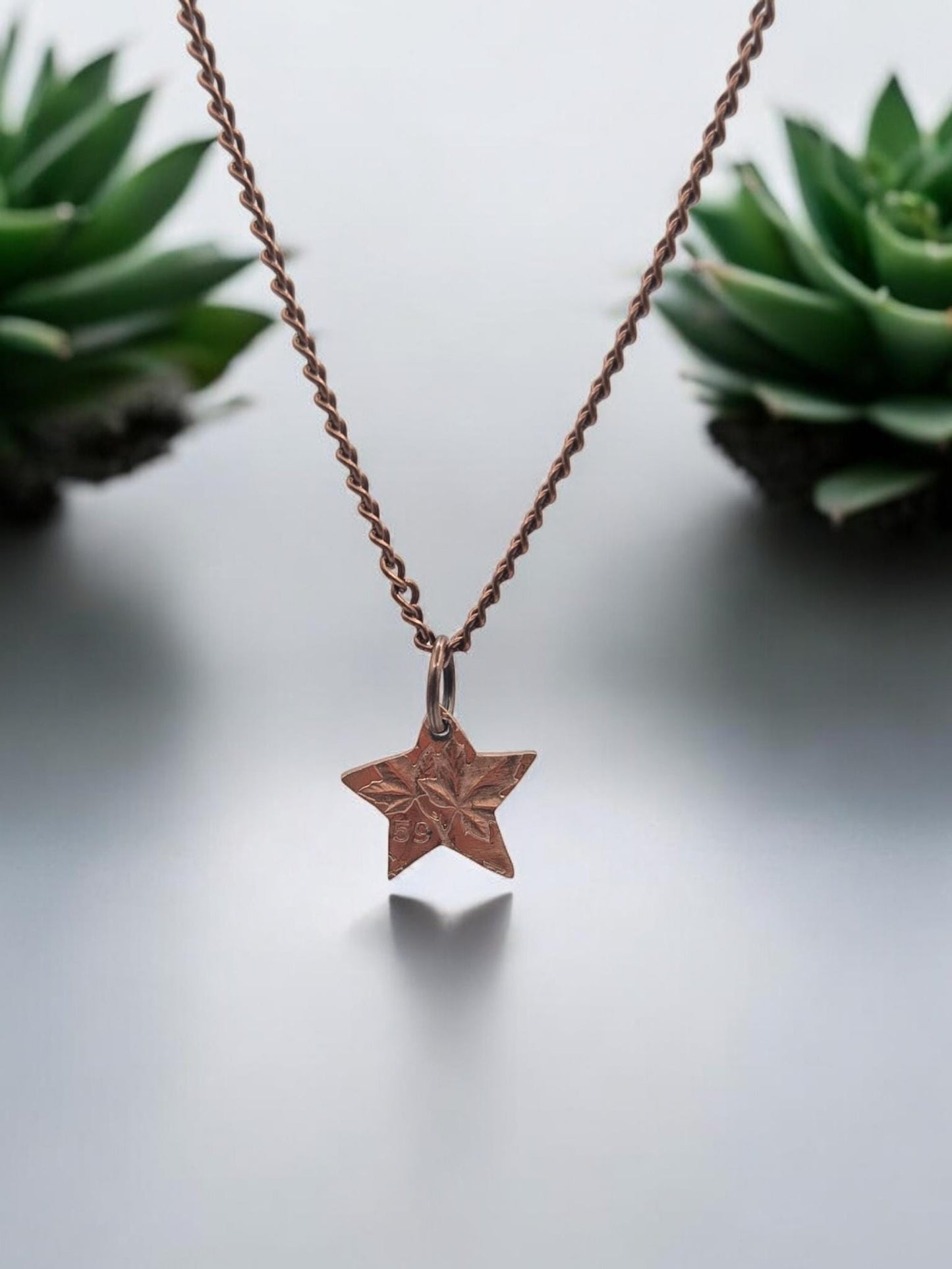 Copper Penny Star Necklace