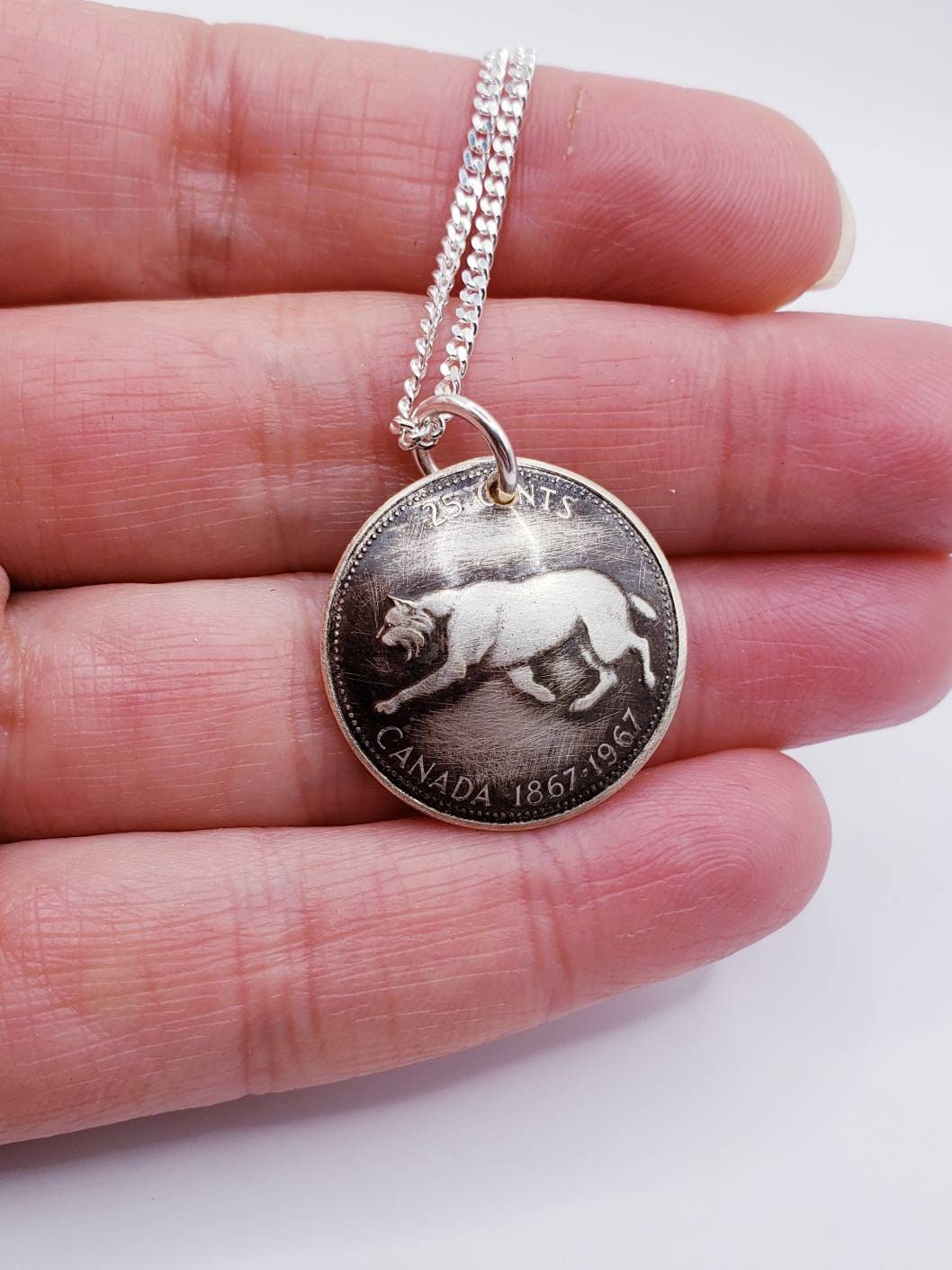 1967 Canadian Silver Quarter Pendant