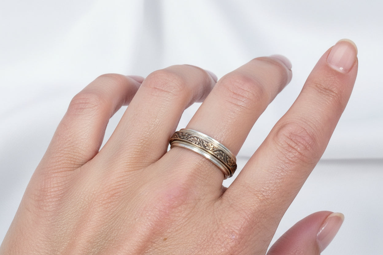 Spinner Ring Made From Canadian Coins