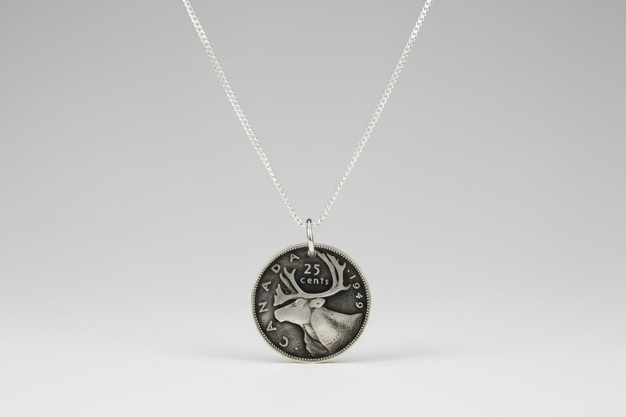 Silver Quarter Necklace