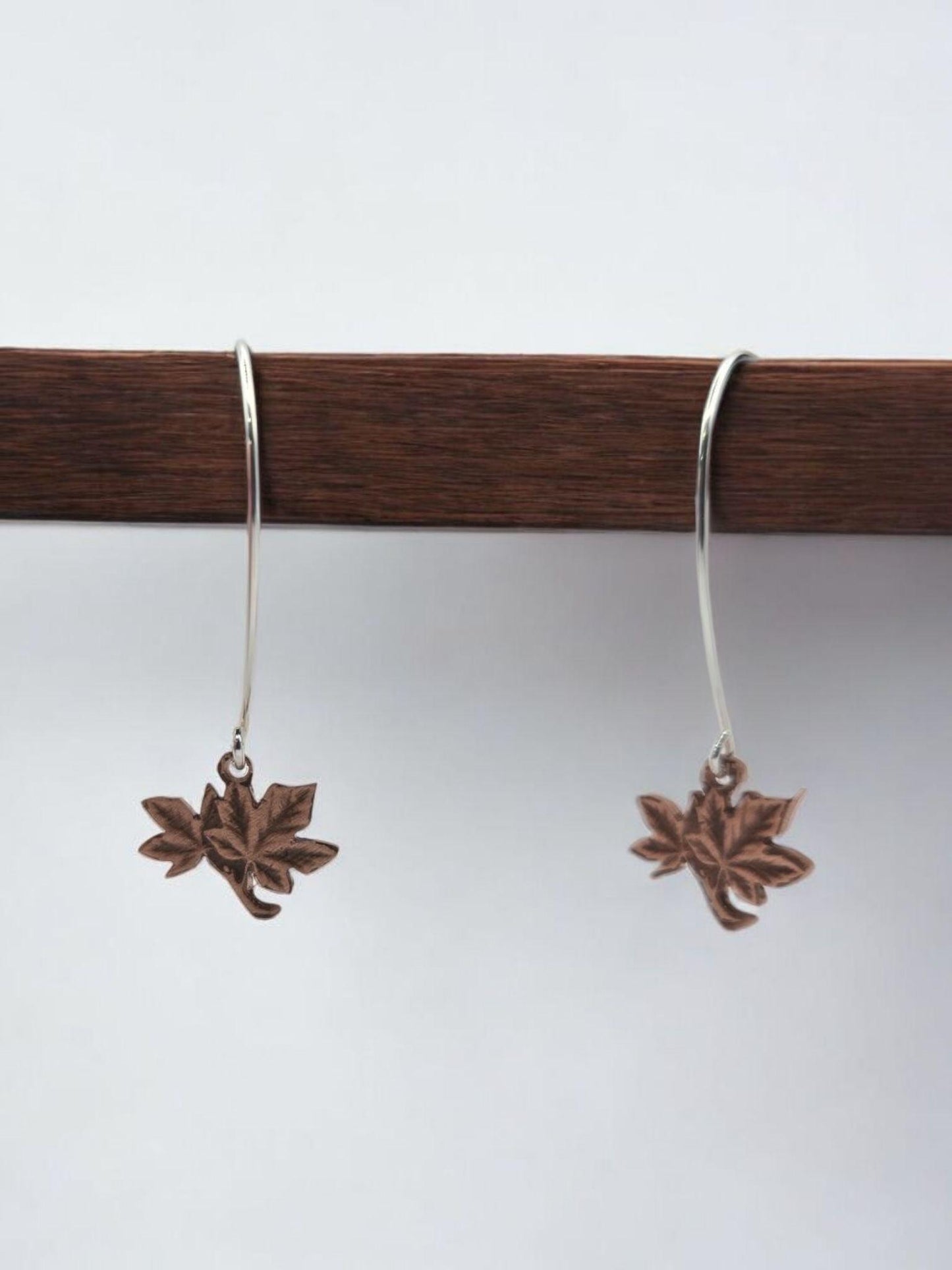 Hand Cut Maple Leaf Earrings