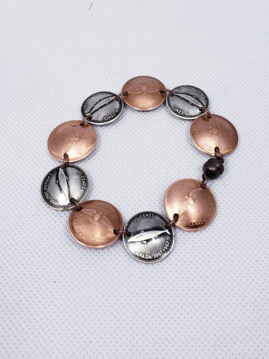 1967 Penny and Dime Bracelet