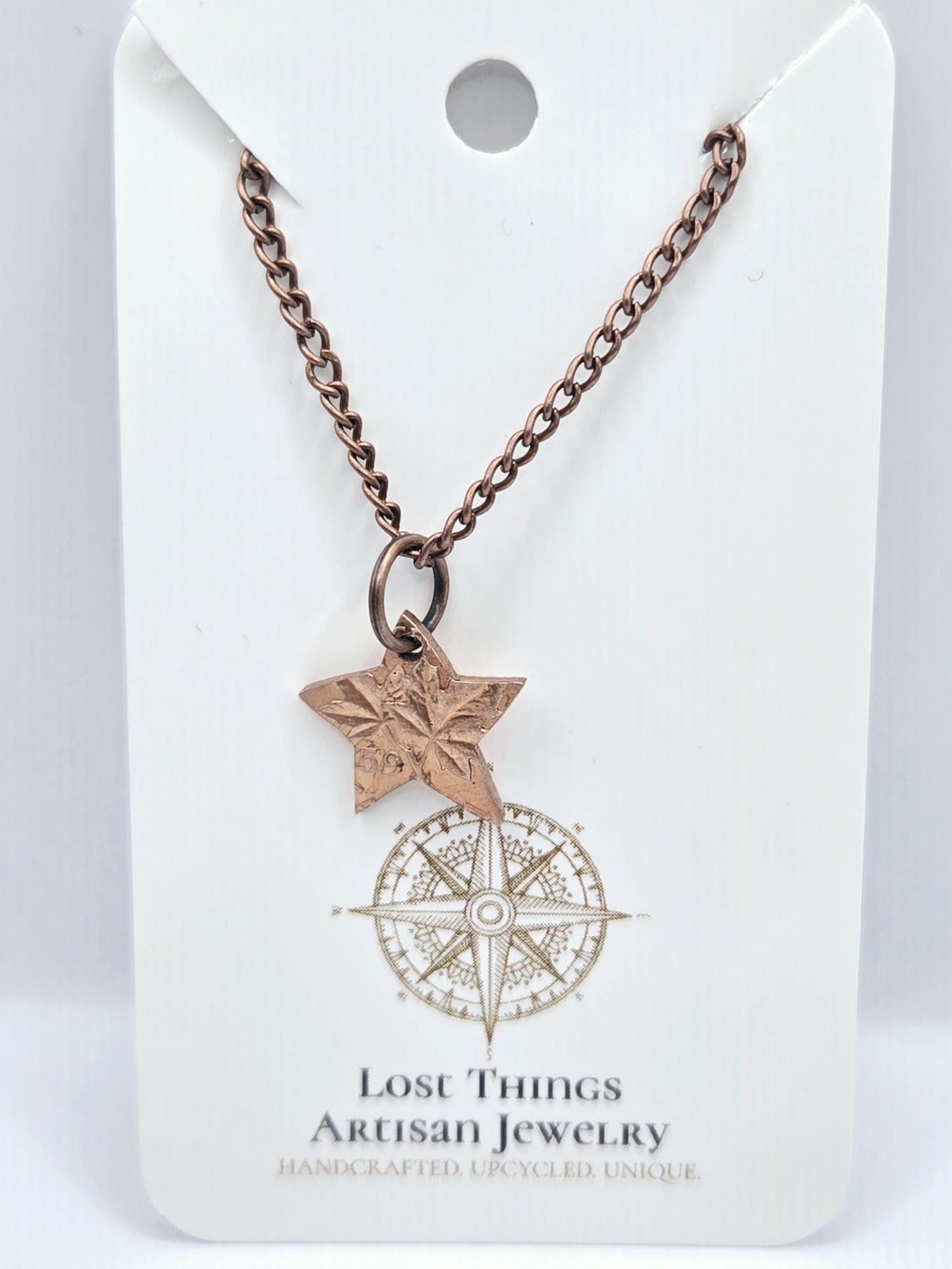 Copper Penny Star Necklace