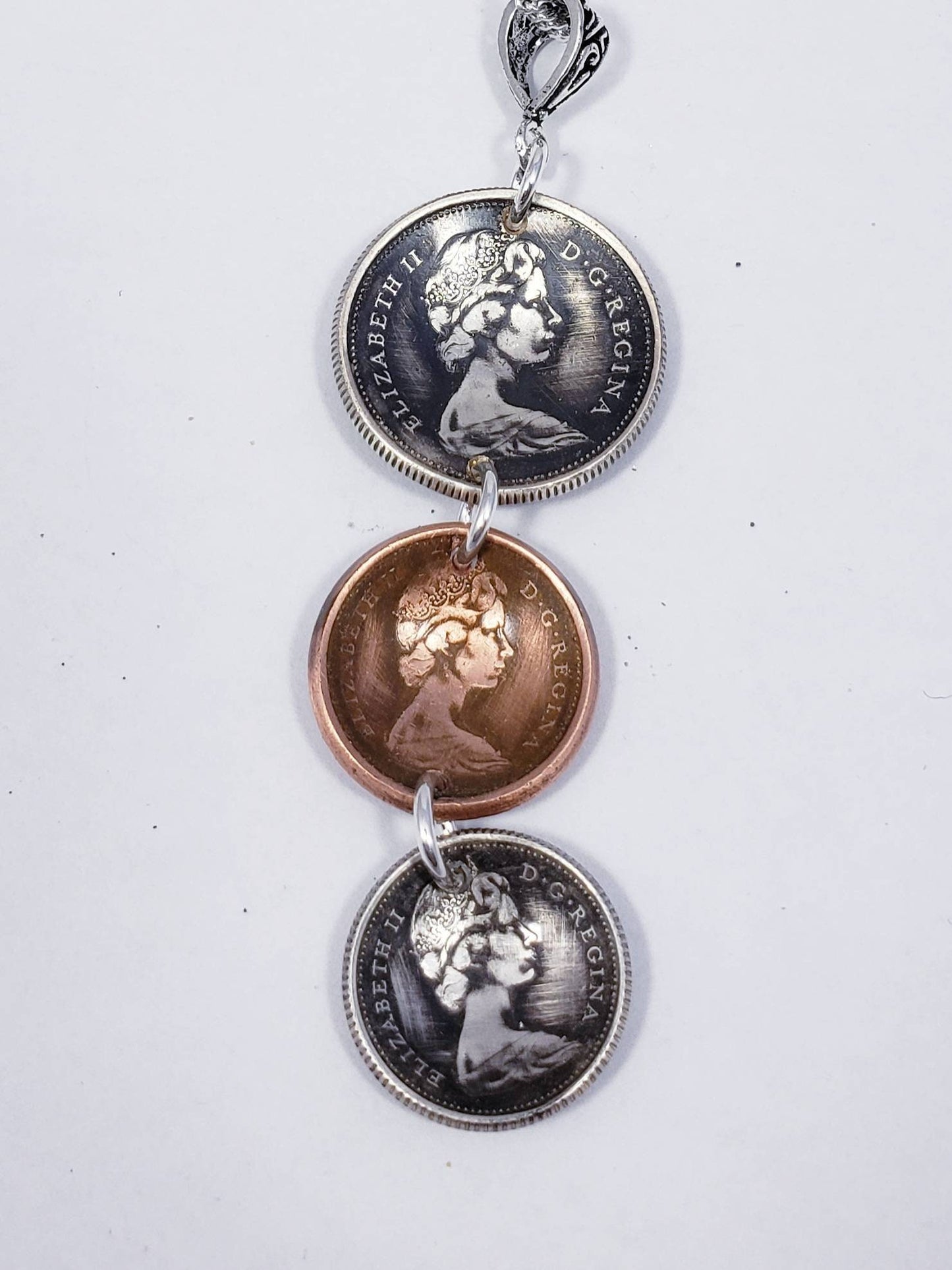 Canadian Centennial Triple Coin Necklace