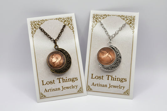 Moon Spinner Coin Necklace