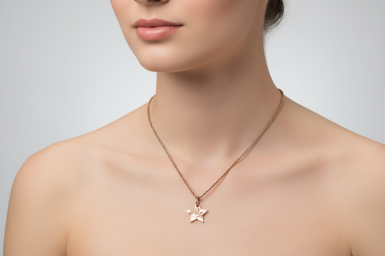 Copper Penny Star Necklace