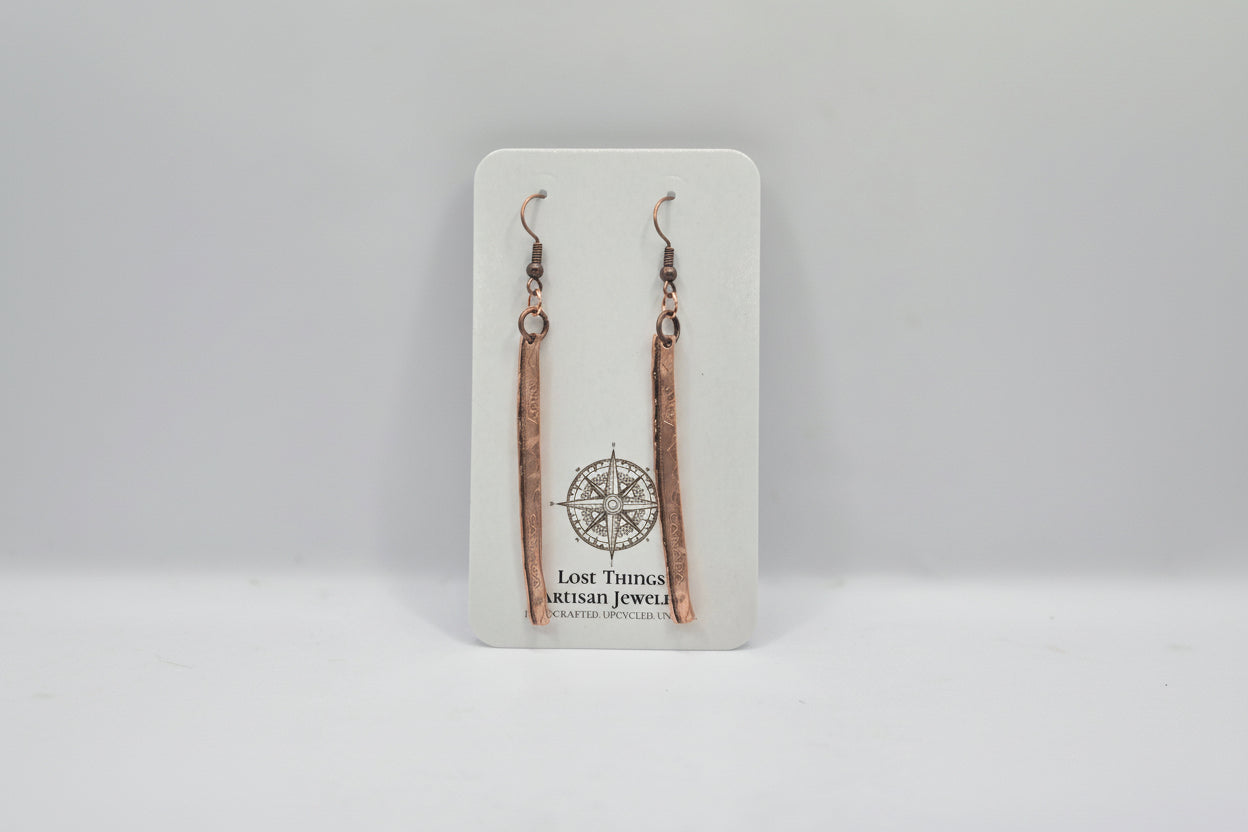 Canadian Penny Elongated Earrings/Necklace