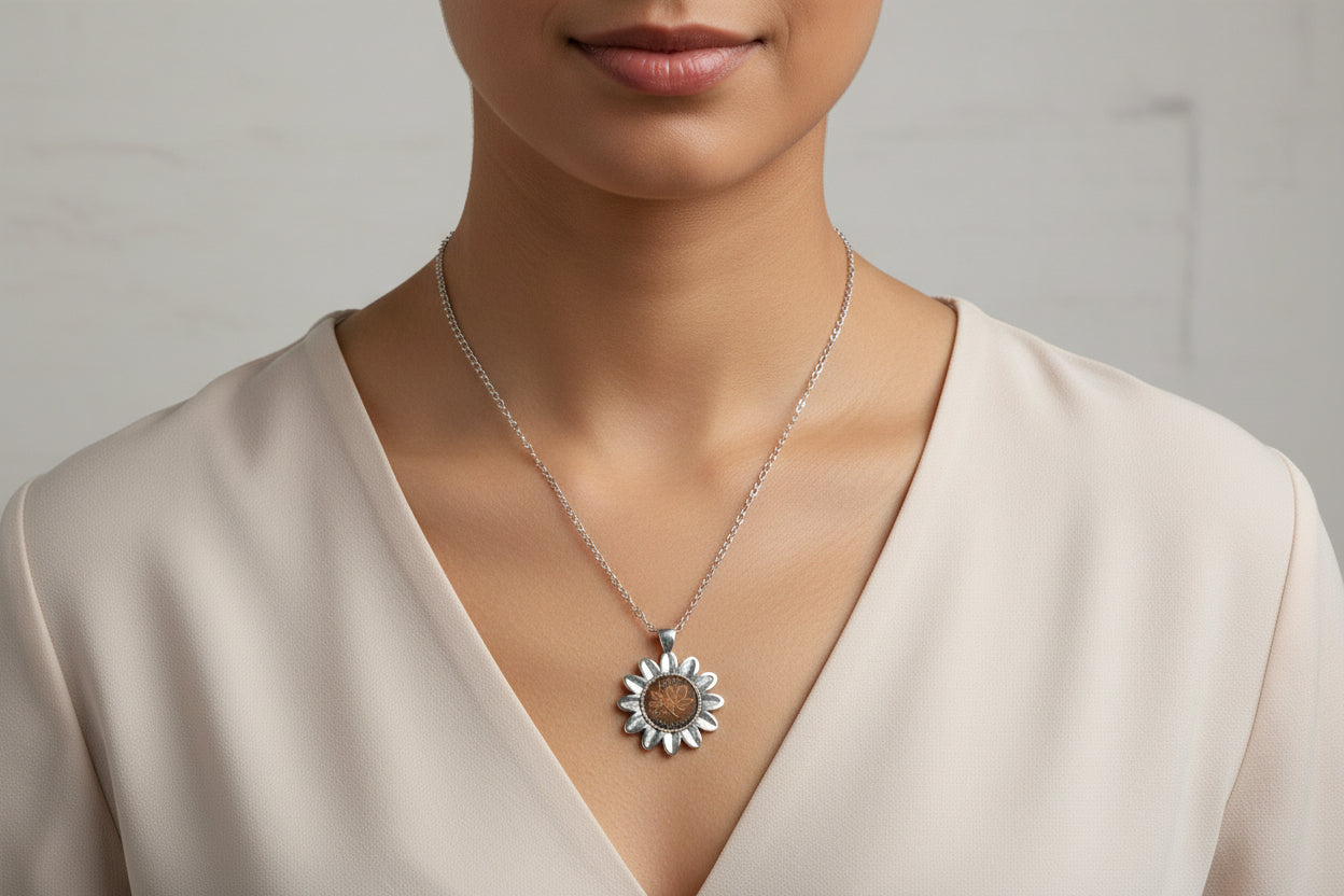 Floral Penny Pendant