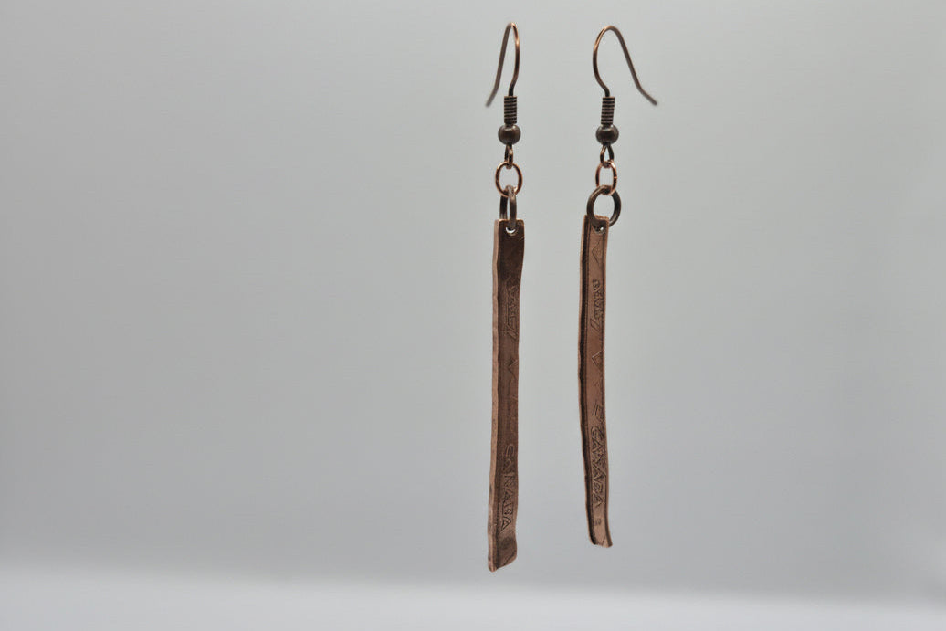 Canadian Penny Elongated Earrings/Necklace