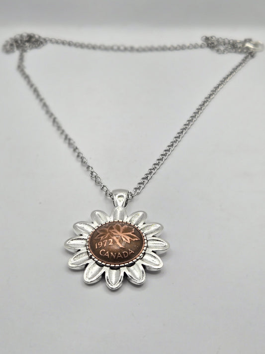 Floral Penny Pendant
